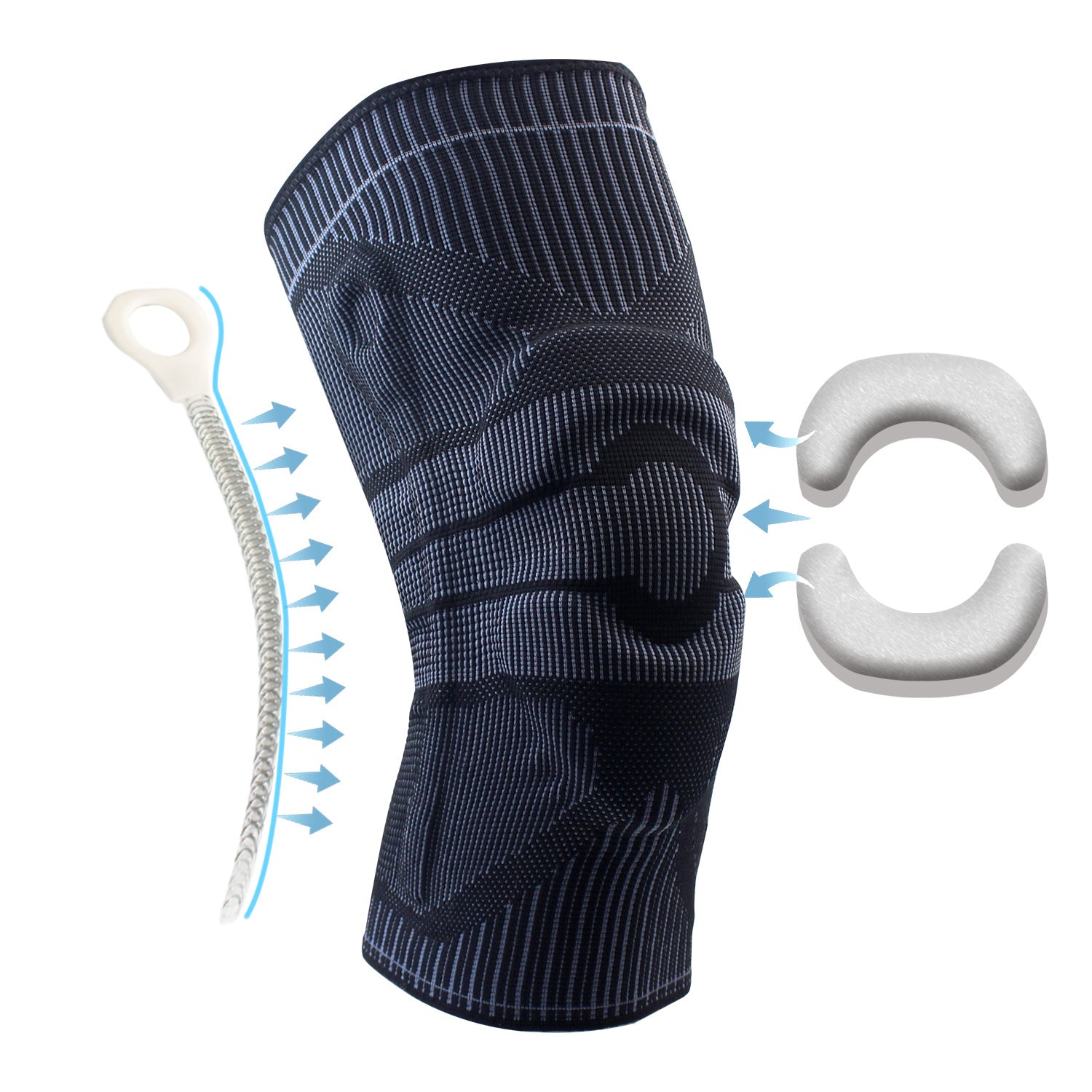 Sports Knee Brace with Separate EVA Pads