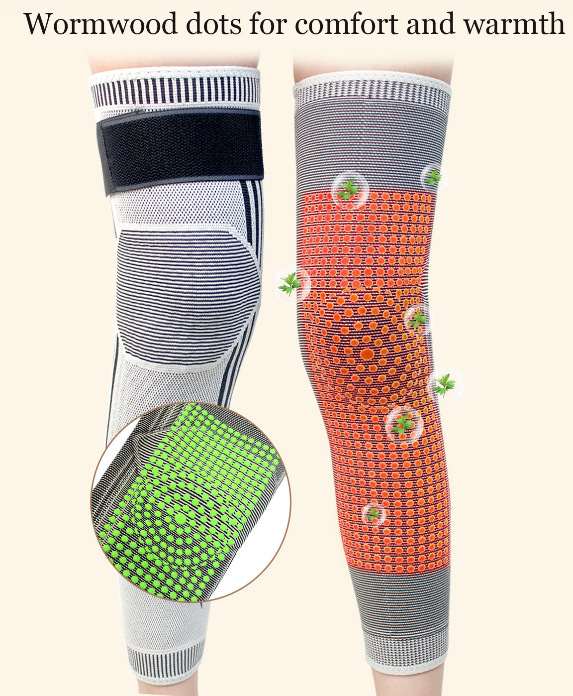 Graphene Wormwood Knee Sleeves,45-95kg