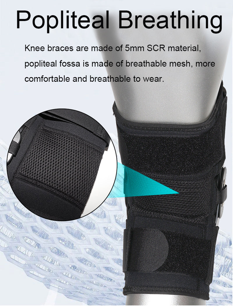 Professional Medical Hinged Knee Support X-Strap Fixing System