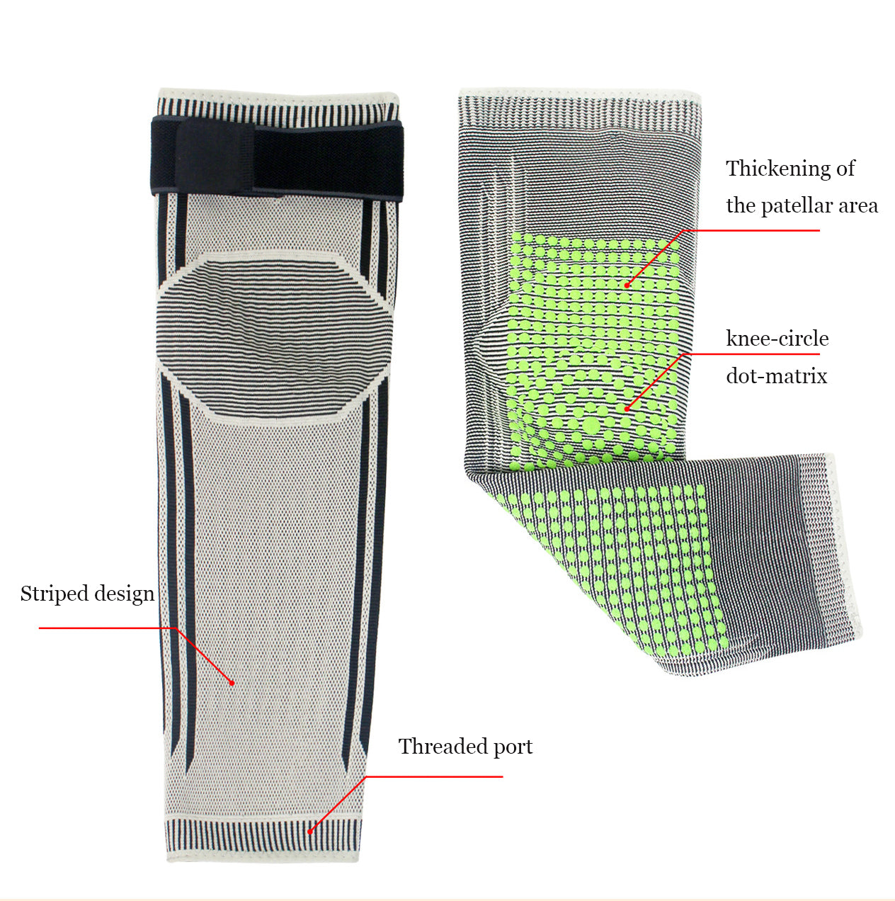 Graphene Wormwood Knee Sleeves,45-95kg