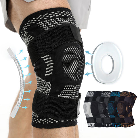 Sport Knee Brace with Straps,4 Springs  Support