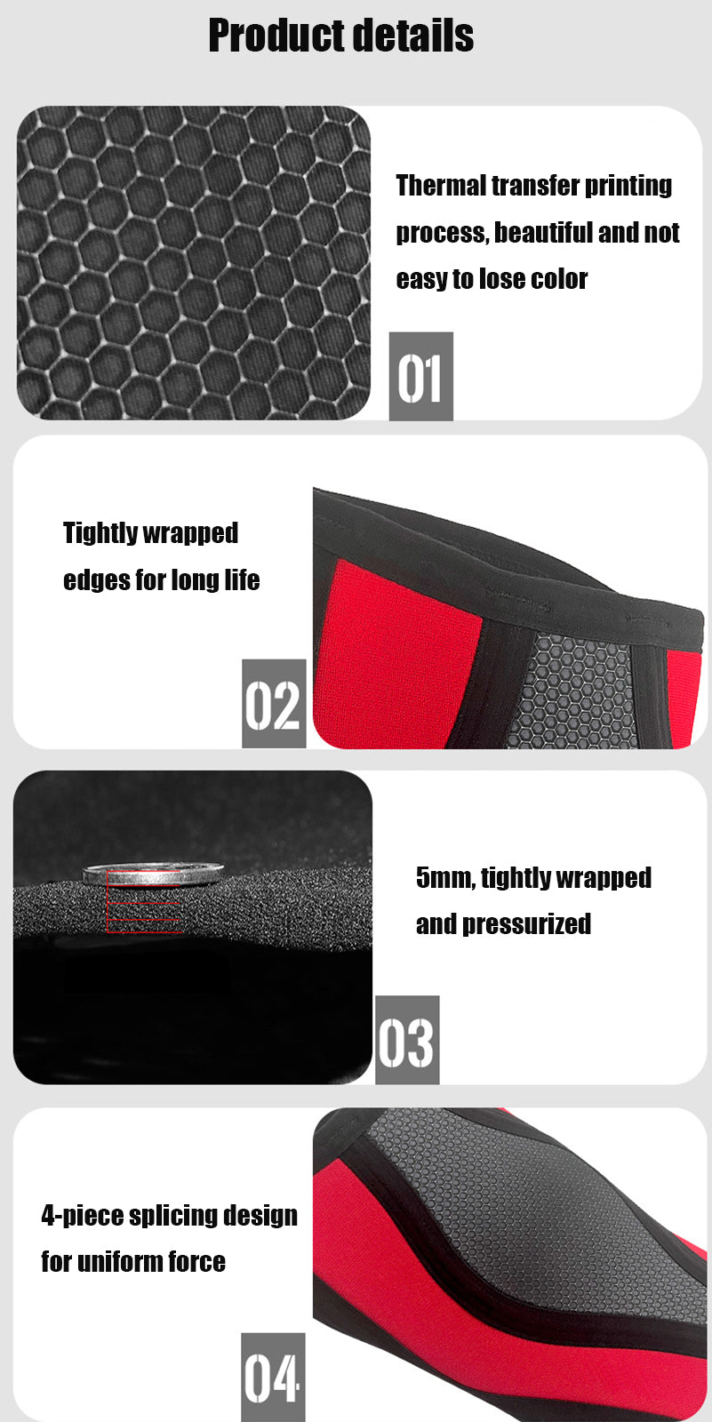 Professional weightlifting knee pads