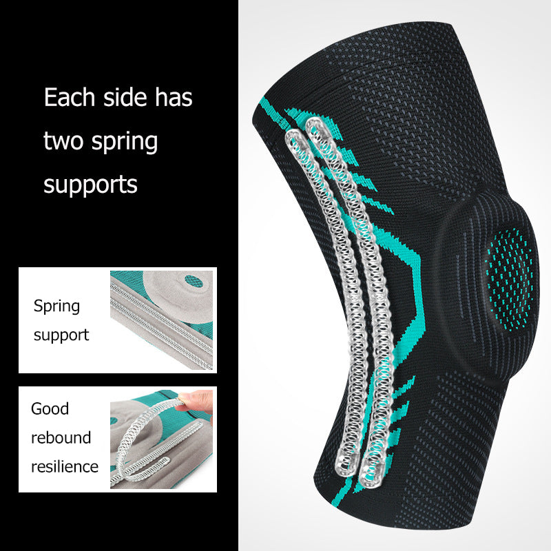 4 Spring Support Knee Brace with Patella Pad