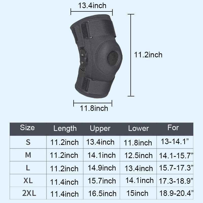 Professional Medical Hinged Knee Support X-Strap Fixing System