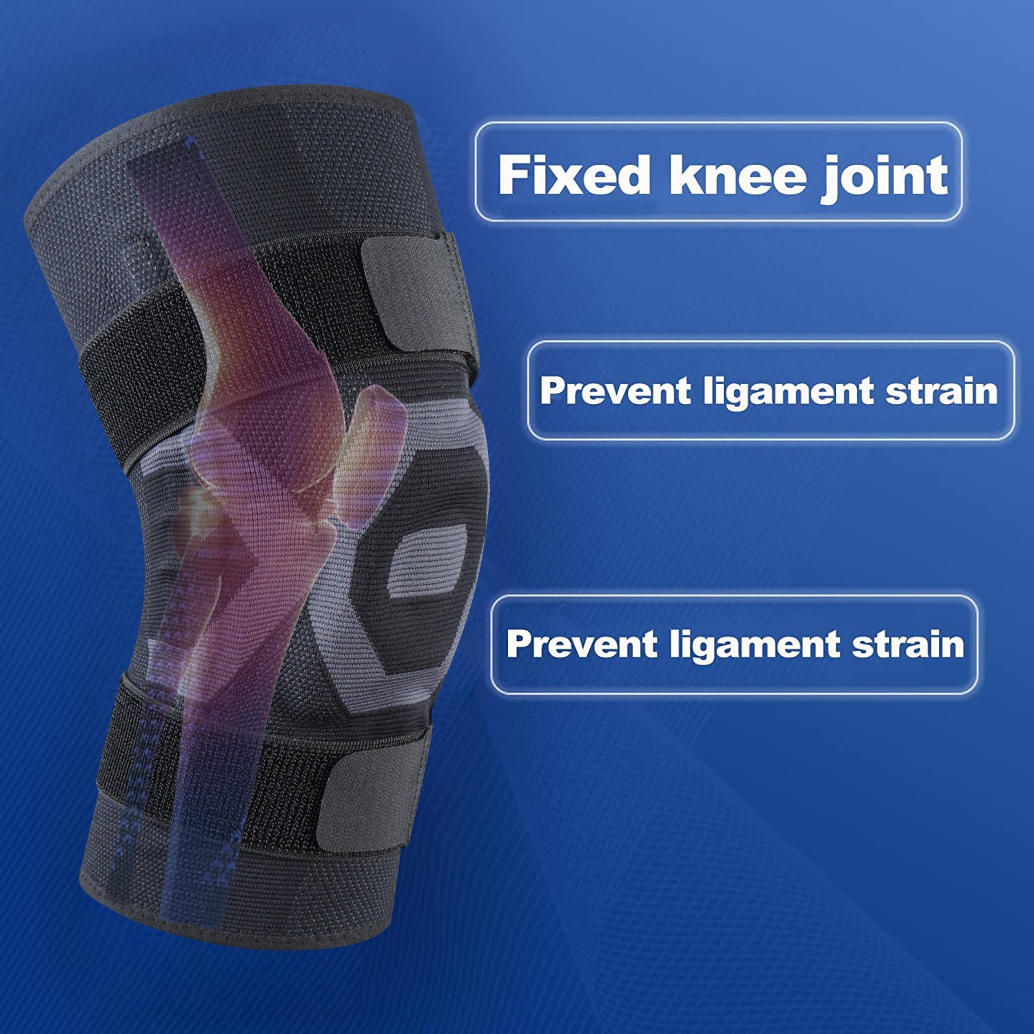 Adjustable Knee Support with Double Strap Fixing