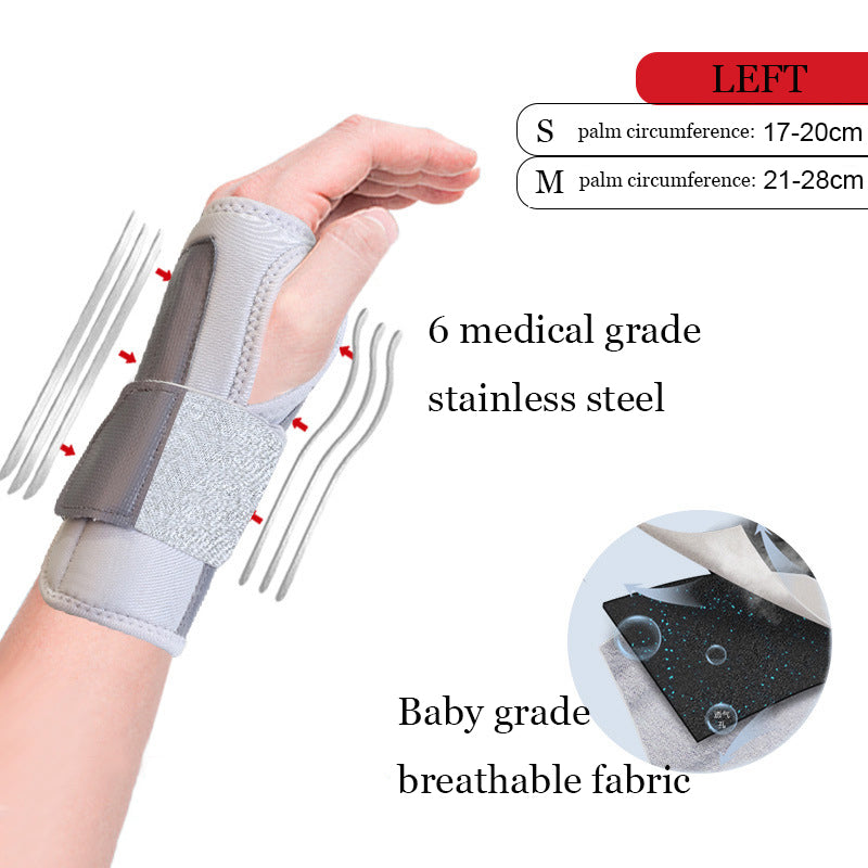 6 Stainless Steels Medical Carpal Tunnel Wrist Brace