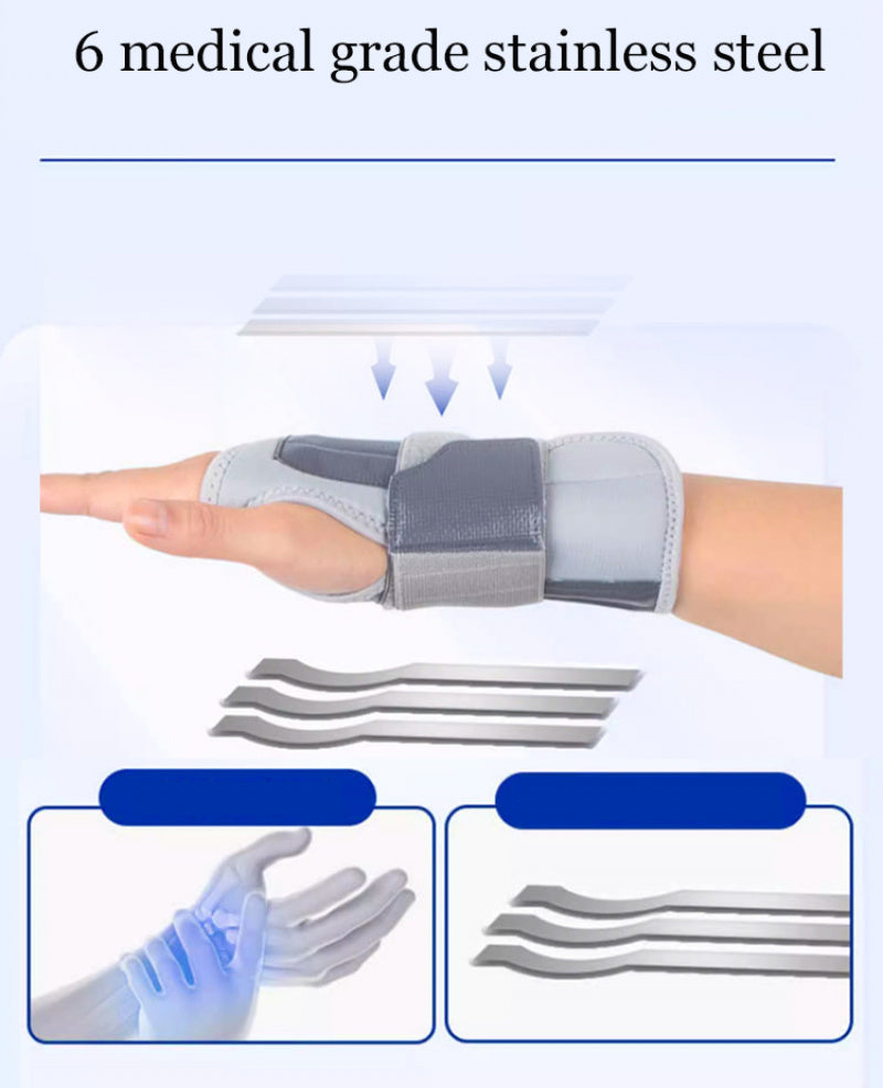 6 Stainless Steels Medical Carpal Tunnel Wrist Brace