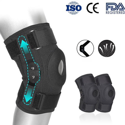 Professional Medical Hinged Knee Support X-Strap Fixing System