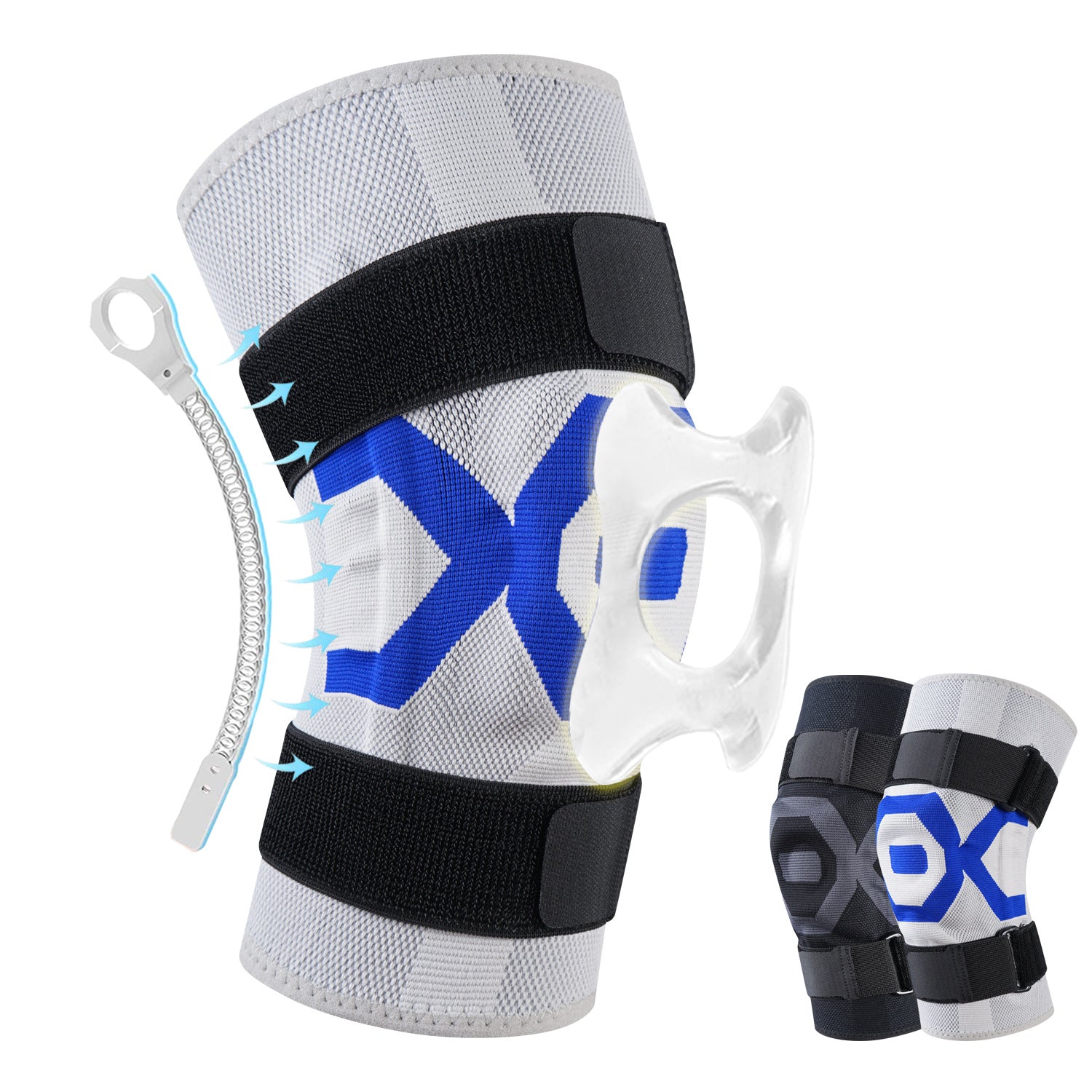 Adjustable Knee Support with Double Strap Fixing