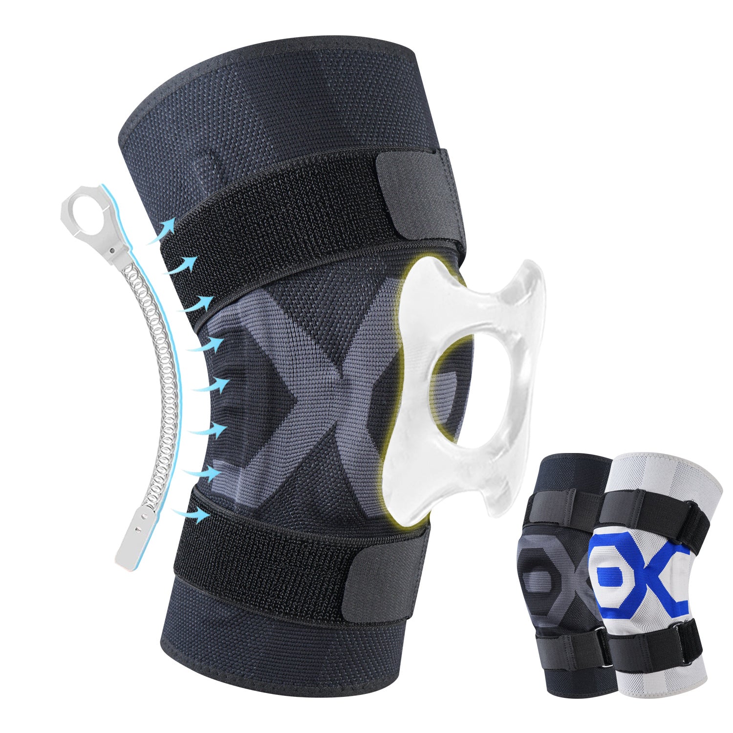 Adjustable Knee Support with Double Strap Fixing