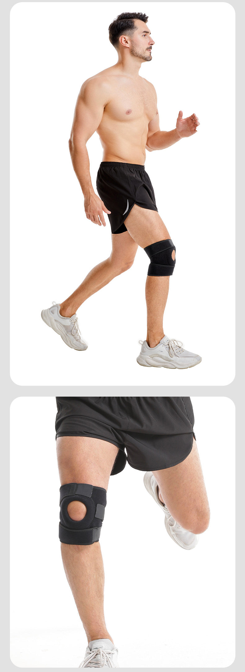 Knee Brace with Straps, Patella EVA Pads