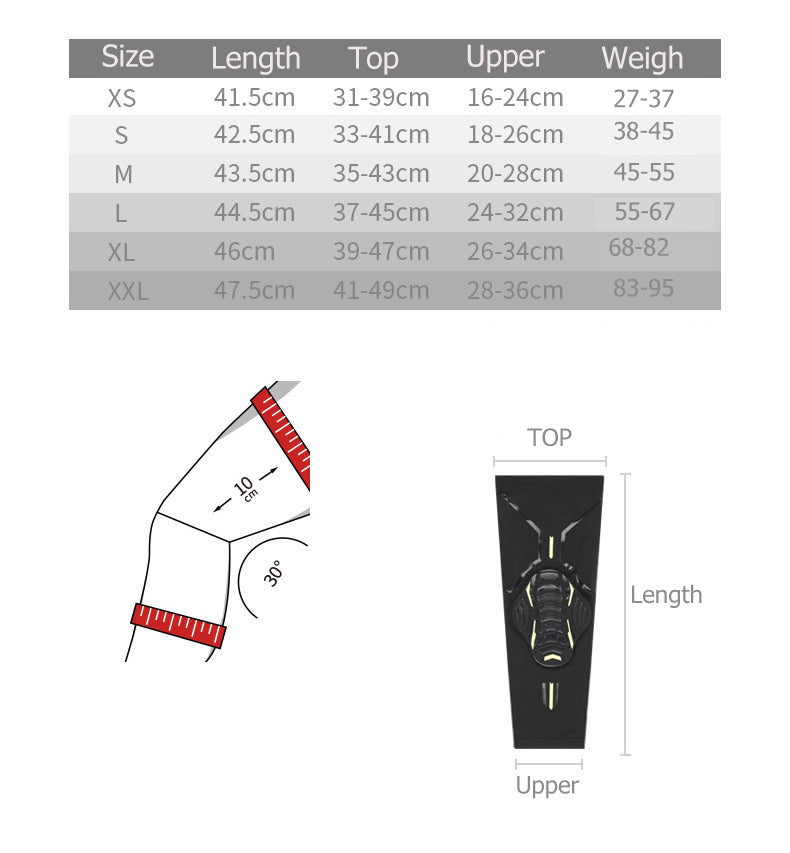 37-95kg Sports Knee Support Compression Sleeve