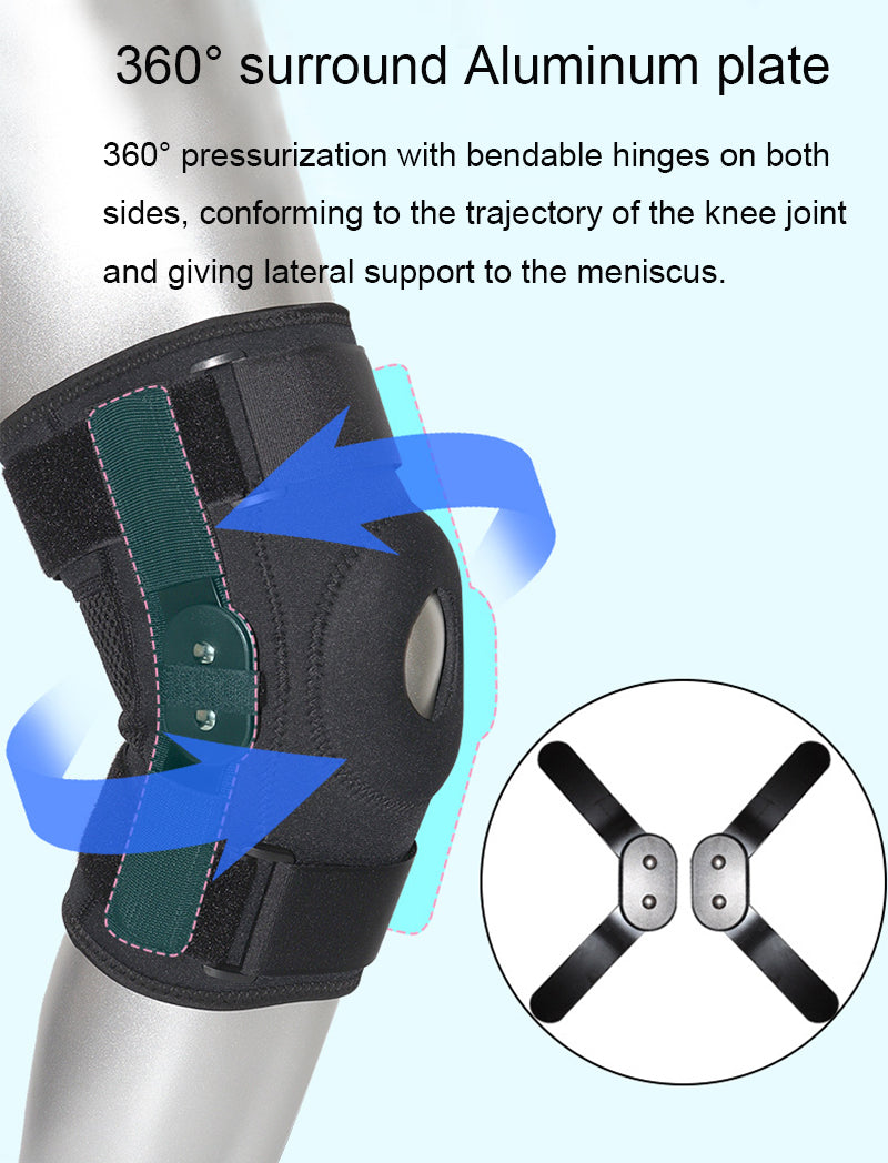 Professional Medical Hinged Knee Support X-Strap Fixing System